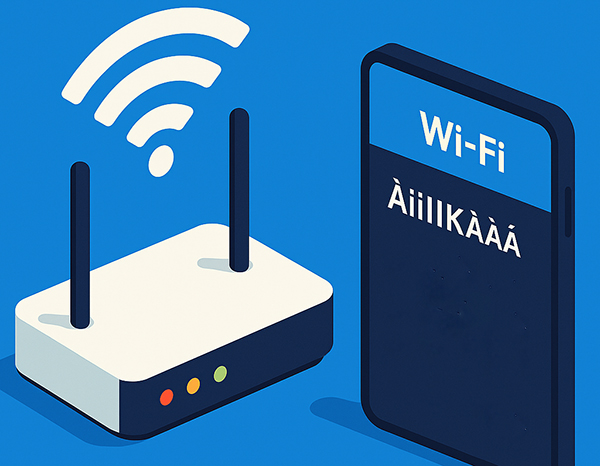 wifi改了名称为什么手机上显示乱码