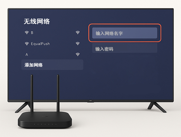 小米电视如何连接隐藏WiFi？